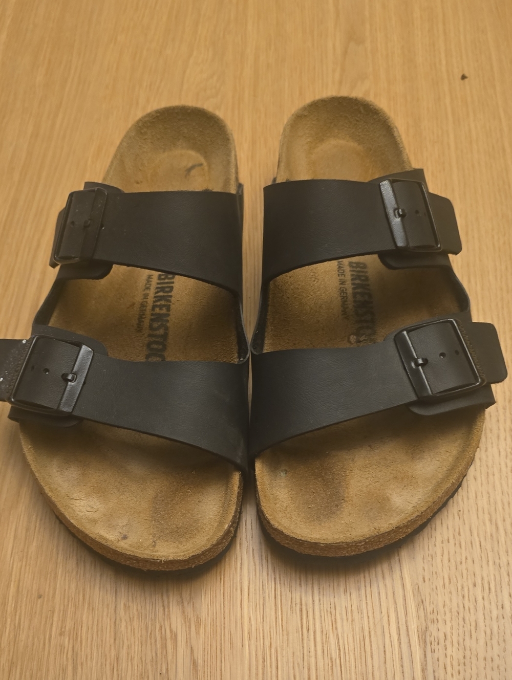 Birkenstock Black Two-Strap Slide Sandals
